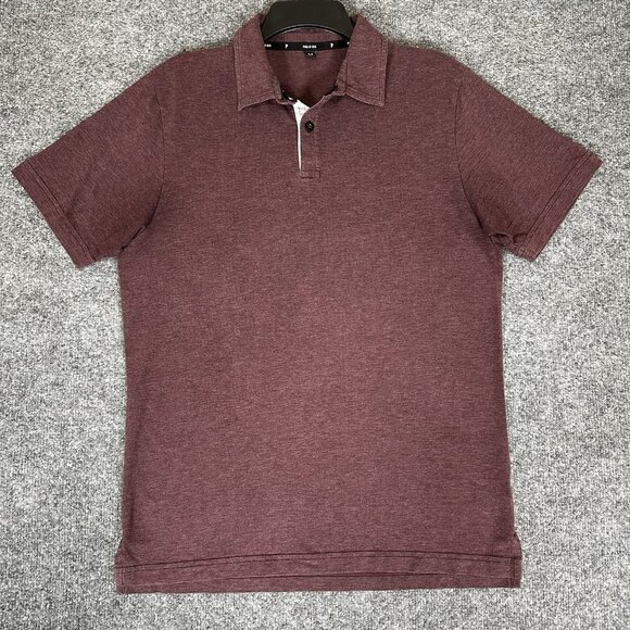 Public Rec Polo Shirt Mens Medium Maroon Short Sleeve Performance Stretch Casual - Picture 1 of 7